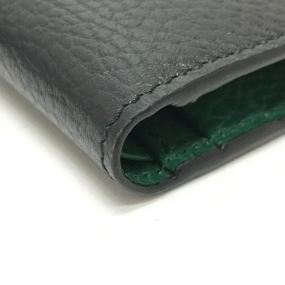 GUCCI Interlocking G Folded wallet Leather Black/SilverHardware